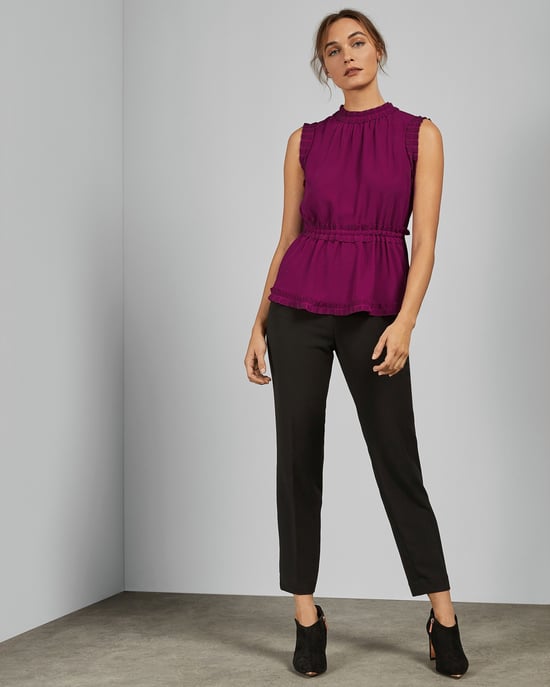 Top plissé à nouer à la taille rose foncé Brayla Ted Baker - Image 1