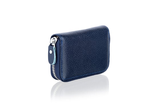 Woodland Leather BlueCard Holder Zip Purse 4.0"