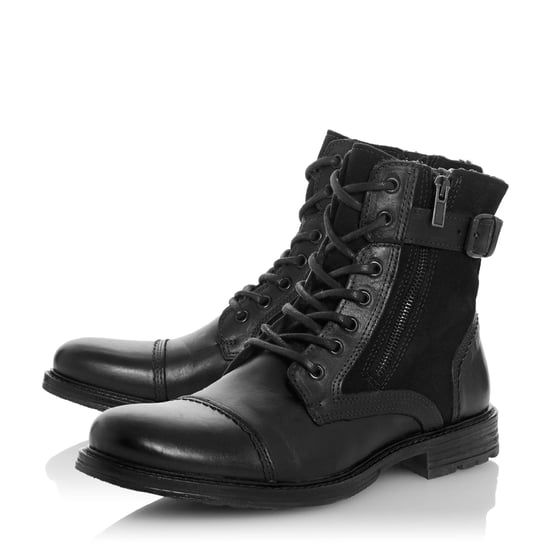 Dune Mens CLOVELAND Buckle Zip Detail Boots