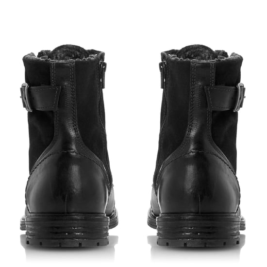 Dune Mens CLOVELAND Buckle Zip Detail Boots