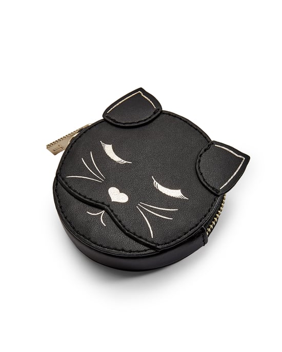 Ted Baker Tabbiee Cat Coin Purse in Black