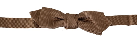 Dolce & Gabbana Männer Braun Gold Einstellbare Hals Papillon Fliege - Image 1