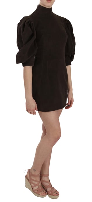 Dolce & Gabbana Women's Brown Corduroy Bodycon Coton Mini Dress - Image 1