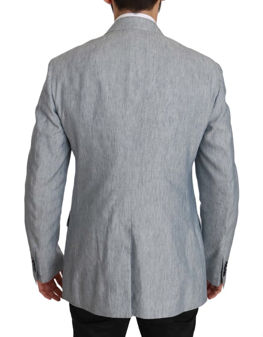 Dolce & Gabbana - Veste NAPOLI en lin bleu pour hommes - Manteau Blazer - Image 2
