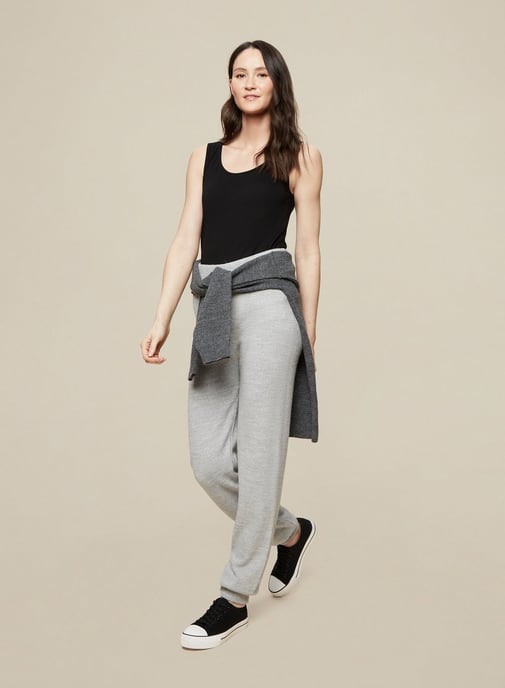 Dorothy Perkins Womens Tall Grey Knitted Joggers Activewear Bottoms Trousers