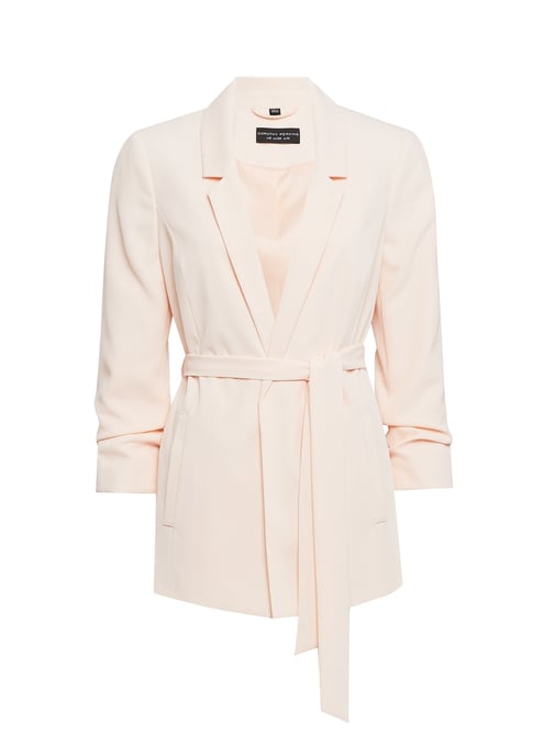 Dorothy Perkins Womens Pink Tie Waist Blazer Jacket Long Sleeve Outerwear Top