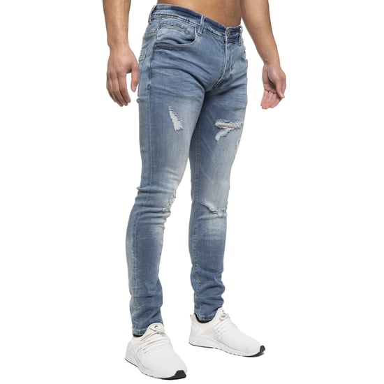 ETO | Mens Hyperstretch Jeans With Distress Effect