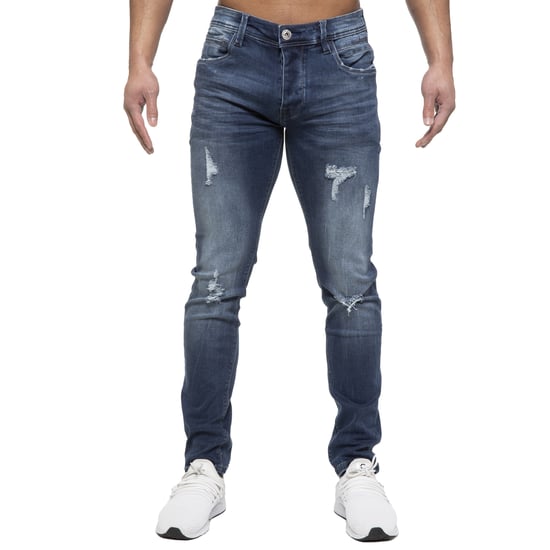 ETO | Mens Hyperstretch Jeans With Distress Effect