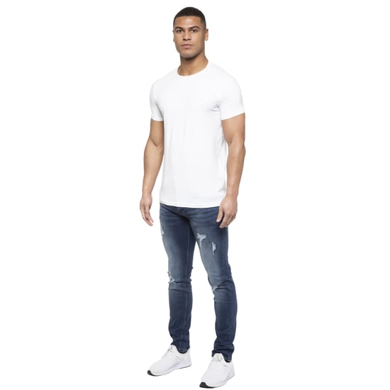 ETO | Mens Hyperstretch Jeans With Distress Effect
