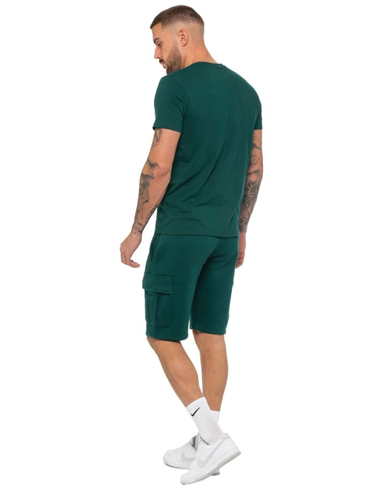 Enzo | Herren T-Shirt Trainingsanzug mit Shorts Set - Grün - Image 5