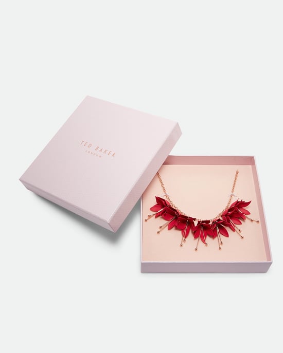Ted Baker Fawna Fuchsia Drop Necklace in Fuchsia