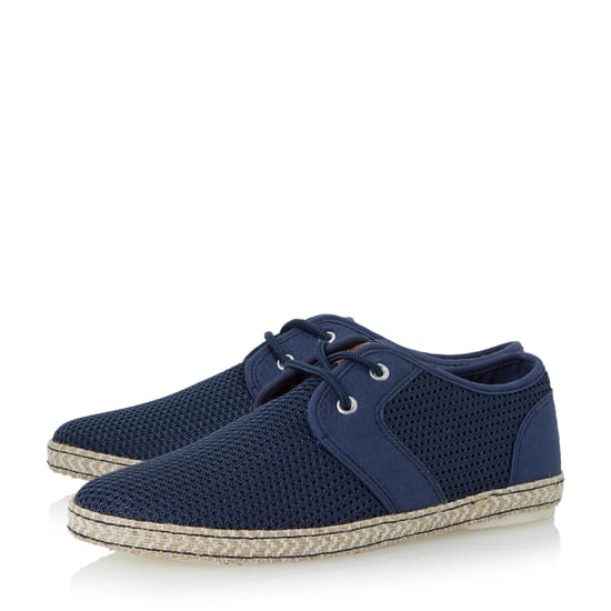 Dune Mens FENNTONS Mesh Detail Lace Up Canvas Shoes