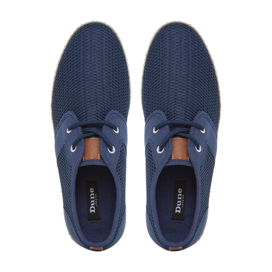 Dune Mens FENNTONS Mesh Detail Lace Up Canvas Shoes