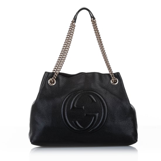 Vintage Gucci Soho Chain Leather Tote Bag Black - Image 1