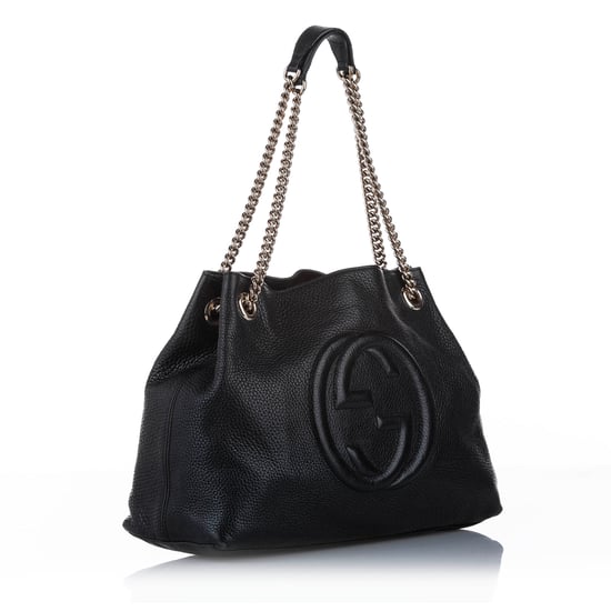 Vintage Gucci Soho Chain Leather Tote Bag Black - Image 2