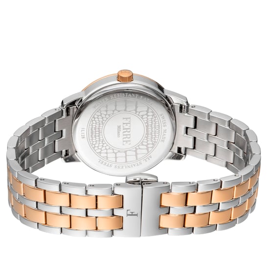 Ferre Milano Ladie's White Mother of Pearl Dial RG Stainless Steel Watch