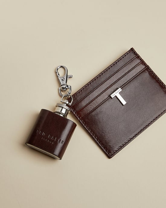 Ted Baker Hipp Cardholder Flask Set, Tan