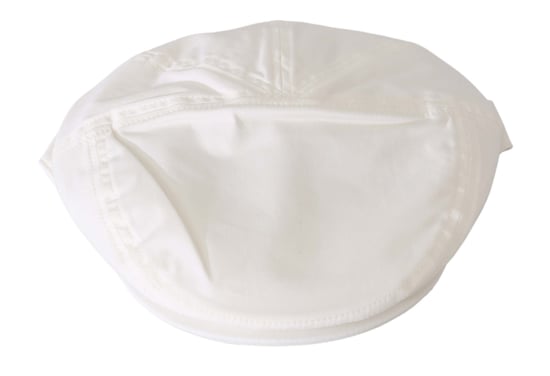 Dolce & Gabbana Men's White Cotton Stretch Logo Newsboy Hat Cap - Image 3