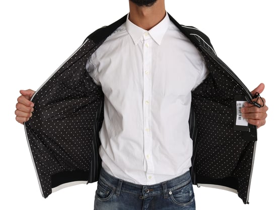 Dolce & Gabbana Veste perlée pailletée noire DD58 SG62 pour homme - Image 3