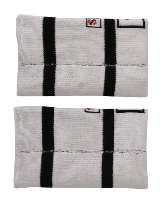 Dolce & Gabbana Black White Arm Warmer DG Love Royal Wool Wrap
