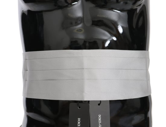 Dolce & Gabbana Grauer Herren Taillengürtel 100% Seide Kummerbund - Image 1