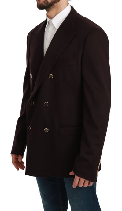 Dolce & Gabbana - Manteau bordeaux en cachemire TAORMINA Blazer pour homme - Image 2