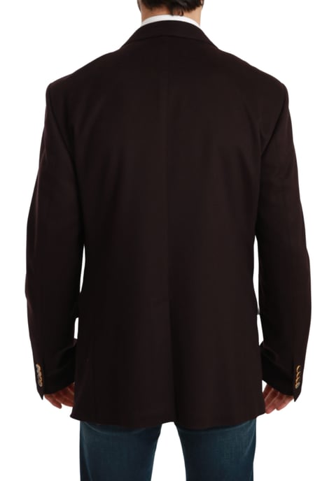 Dolce & Gabbana - Manteau bordeaux en cachemire TAORMINA Blazer pour homme - Image 3