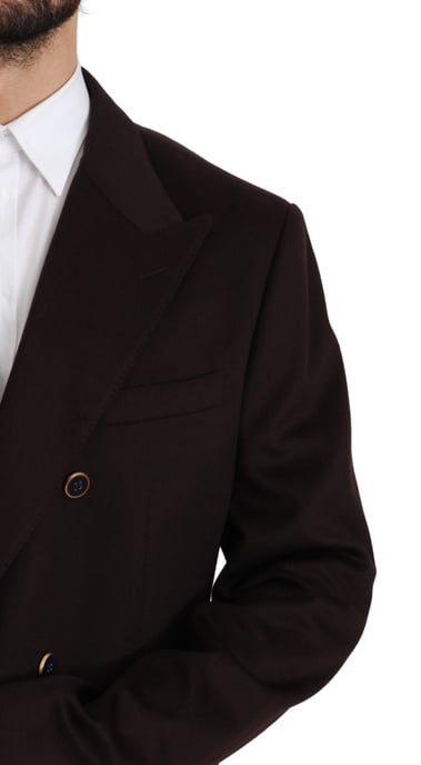 Dolce & Gabbana - Manteau bordeaux en cachemire TAORMINA Blazer pour homme - Image 5