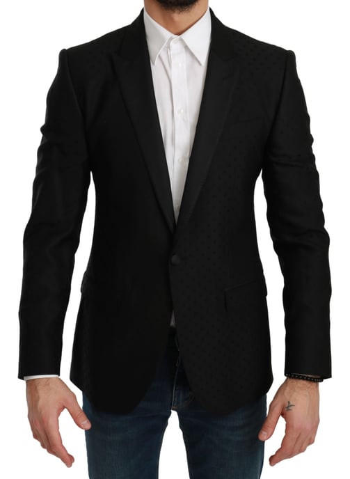 Dolce & Gabbana Hommes Manteau noir Slim Fit Jacket MARTINI Blazer - Image 1