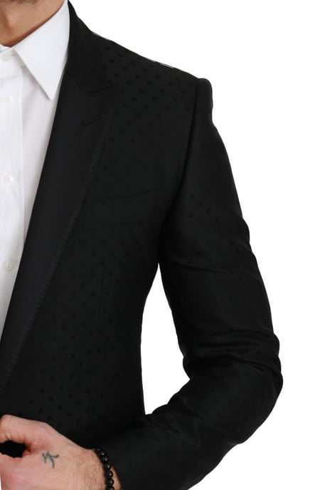 Dolce & Gabbana Hommes Manteau noir Slim Fit Jacket MARTINI Blazer - Image 2