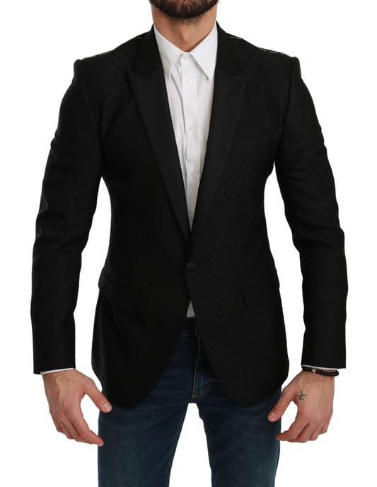 Dolce & Gabbana Hommes Manteau noir Slim Fit Jacket MARTINI Blazer - Image 3