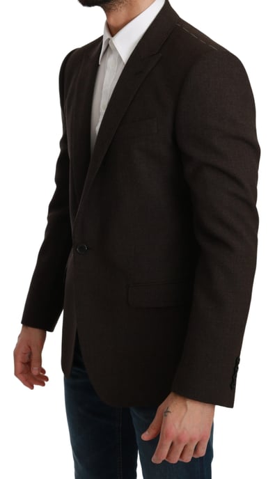 Dolce & Gabbana Hommes Marron Manteau Veste Slim Fit Blazer MARTINI - Image 2