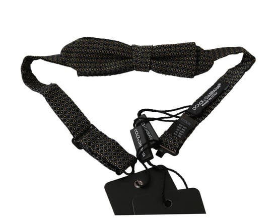 Dolce & Gabbana - Cravate pour hommes à motifs noirs Papillon - Nœud papillon 100% soie - Image 1