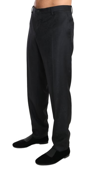 Dolce & Gabbana Graue Baumwollmusterformelle Hose - Image 2