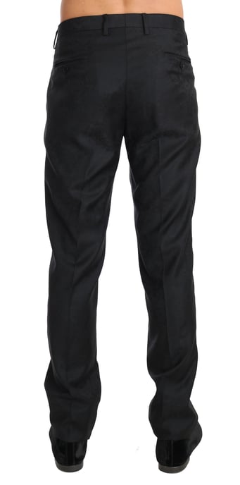 Dolce & Gabbana Graue Baumwollmusterformelle Hose - Image 3