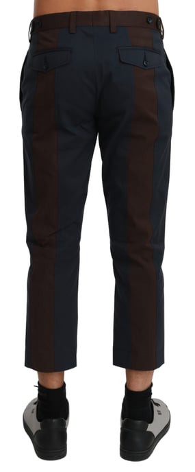 Dolce & Gabbana Braun gestreifte Cropped-Hose Hose - Image 3