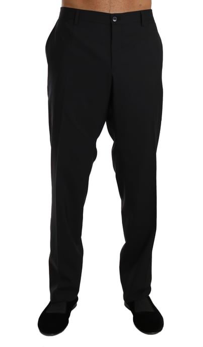 Dolce & Gabbana Schwarze Wollstretch-Anzughose - Image 1
