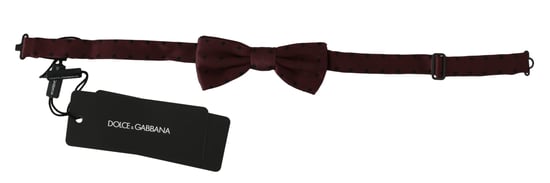 Dolce & Gabbana Lila gepunktete Seiden-Papillon-Fliege mit verstellbarem Hals - Image 1