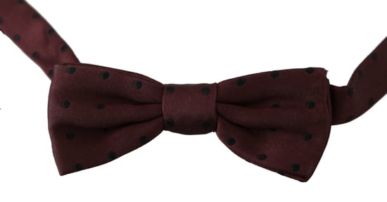 Dolce & Gabbana Lila gepunktete Seiden-Papillon-Fliege mit verstellbarem Hals - Image 2