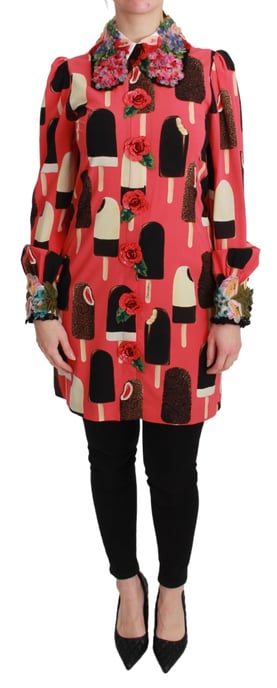 Dolce & Gabbana Women's Ice Cream Roses Rose Sequined Dress - Image 2