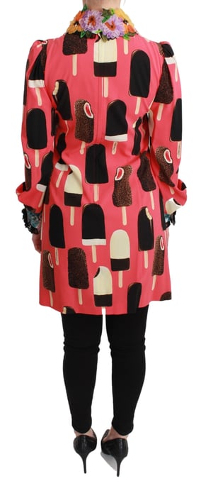 Dolce & Gabbana Women's Ice Cream Roses Rose Sequined Dress - Image 5