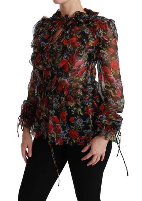 Dolce & Gabbana - Robe longue plissée sans manches verte 100% soie pour femme - Image 3
