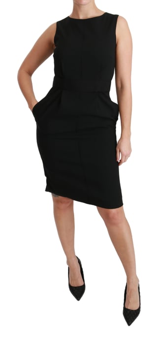 Dolce & Gabbana Women's Black Sheath Stretch Formal Dress (robe fourreau noire en stretch) - Image 6