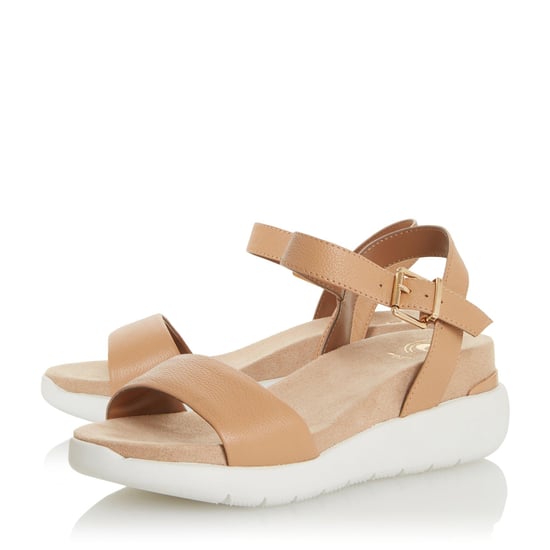Dune Ladies KYOTO White Outsole Comfort Flatform Sandals