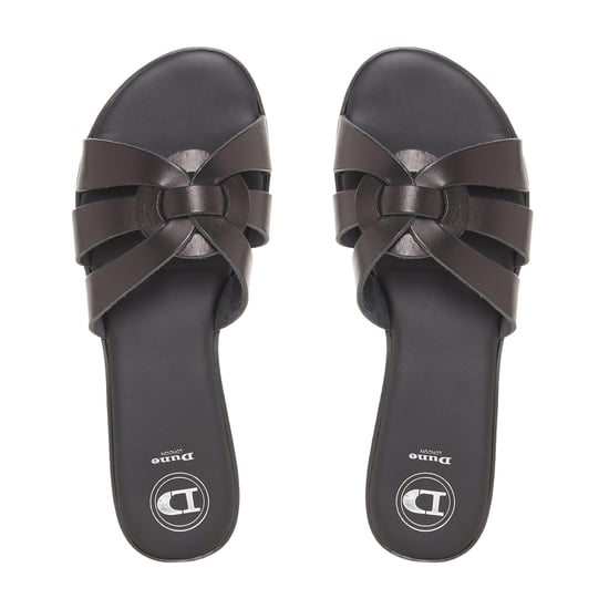 Dune Ladies LEMONIA Woven Strap Slider Sandals