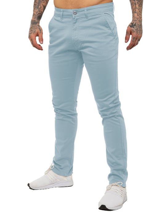 Enzo Herren Slim Fit Stretch Chinos - Image 1