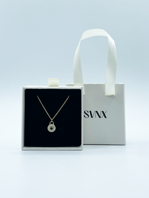 Circle Lock Necklace in Gold