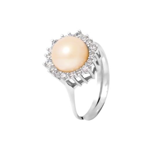 DIADEMA - Massive Ring with Freshwater Pearl - Pure White Collection