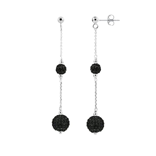DIADEMA - Earrings Black Night -  Collection Crystal Pearl