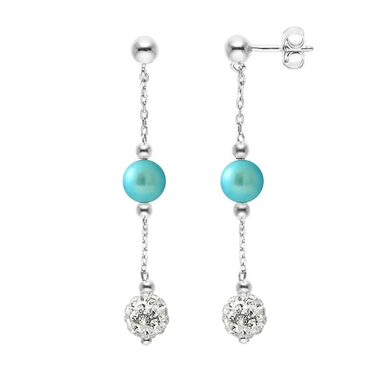 DIADEMA - Earrings - Crystal White & Pearls - Collection Crystal Pearl